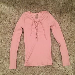 Beautiful lace up free people shirt
